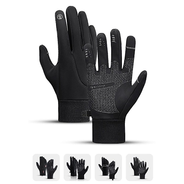 vinterhandskar touchvantar vattentäta skidhandskar A0015 svart XL