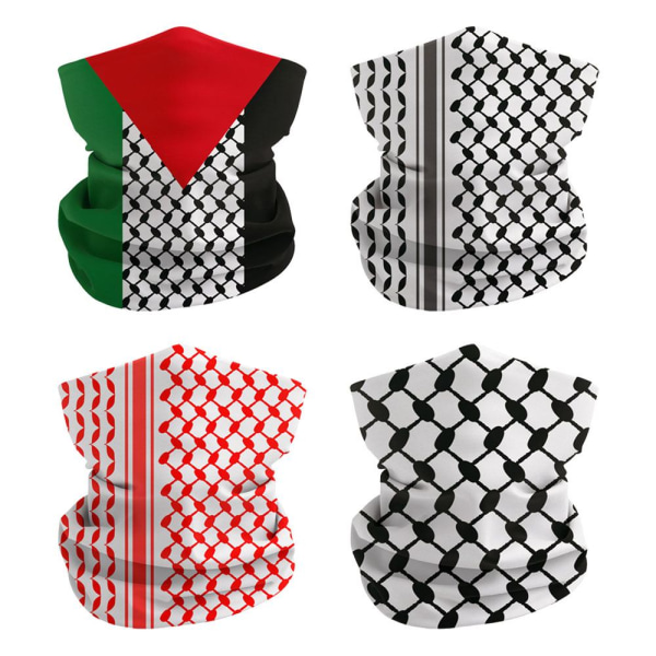 Palestina flagga huvudduk halsduk multifunktionell halsduk solsk Stil 1