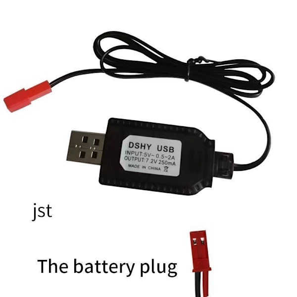USB-laturikaapeli akkulaturi 7.2V JST 7,2V JST