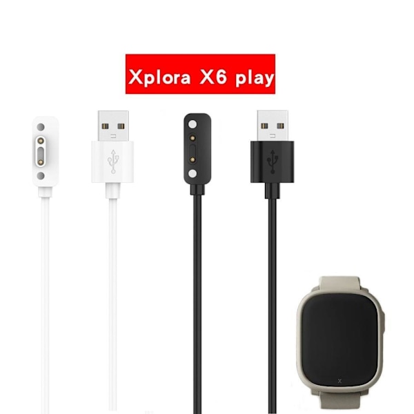 USB-ladekabel lader for Xplora X6 play svart
