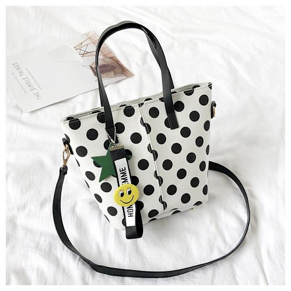 Canvas Wave Point Mummy Bag Portable Shoulder Messenger Bag Stor Vit