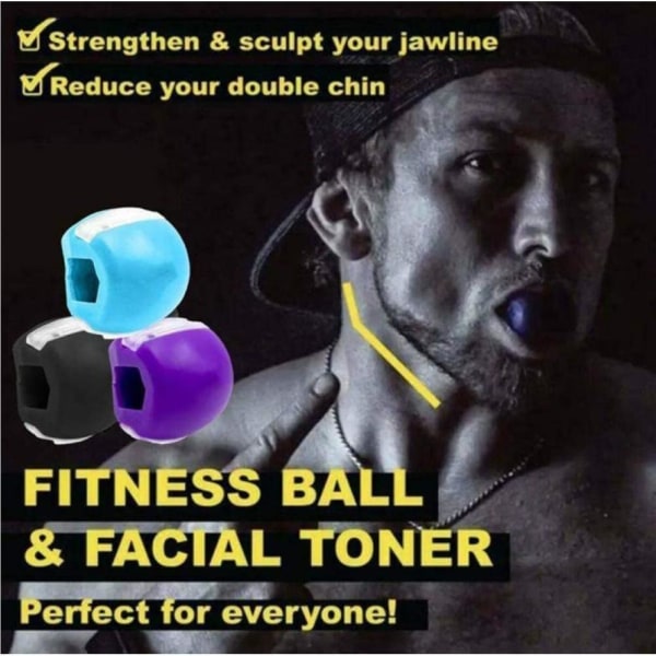 Jawline Face Exerciser Fitness Ball Neck Jaw Toner 60 Pounds