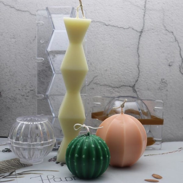lysformar lys stearinljus DIY gjutformar i silikonform ball
