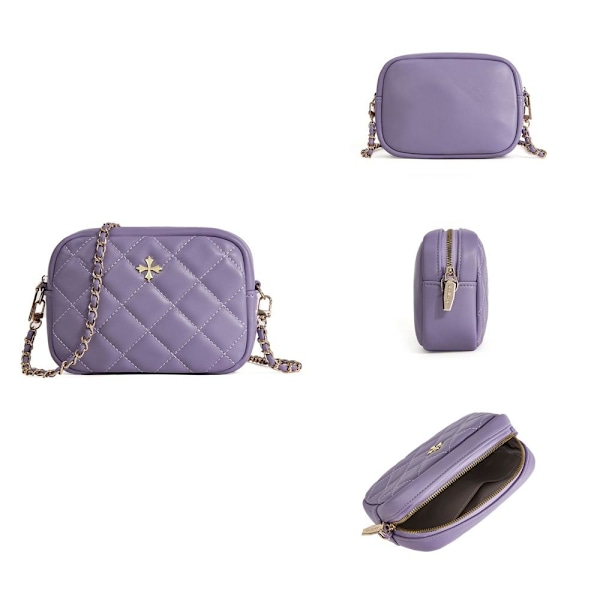 Baellerry Dam Quilted Diamond Stitch Axelväska Mini Crossbody-vä purpur