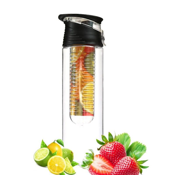 Vandflaske Creative outdoor sports frugtflaske gave sort 700 ml