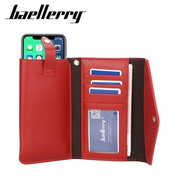 axelremsväska mobilväska med axelband dam röd