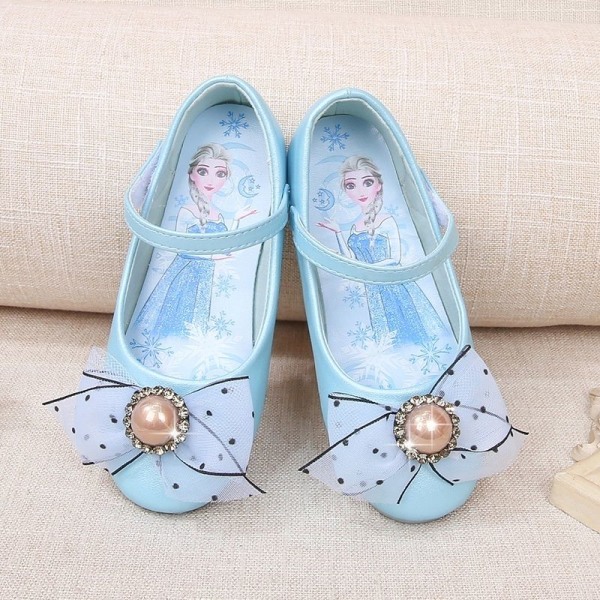 elsa prinsess skor barn flicka med paljetter blå 18cm / size29