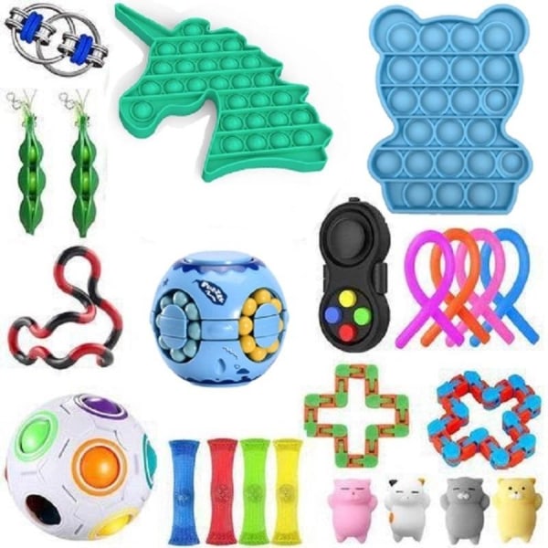 23st fidget toys pack festfavörer sensorisk pop it stressboll