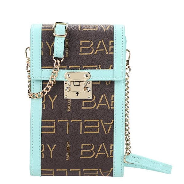 Baellerry Pu Nahka Naisten Pitkät Lompakot Vintage Chain Hasp Cross musta
