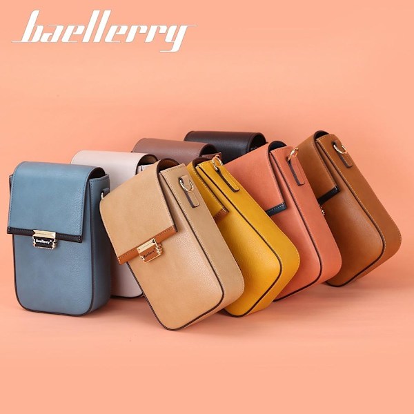 Baellerry telefonväska för kvinnor - Snygg crossbody-axelväska m ljusrosa