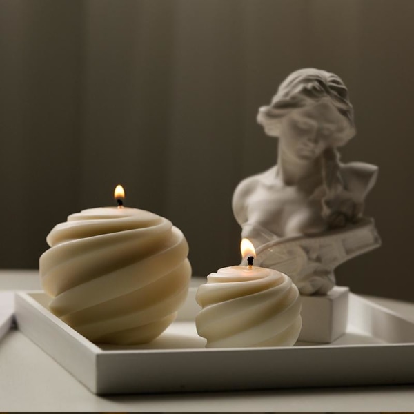 kynttilän muotit sytytä kynttilät tee-se-itse muotit silikonimuotissa lz22099 pieni kierrepallo
