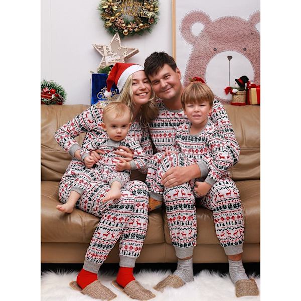 julkläder julpyjamas familj pyjamasbyxor jultröja pyjamas set Barn 6T