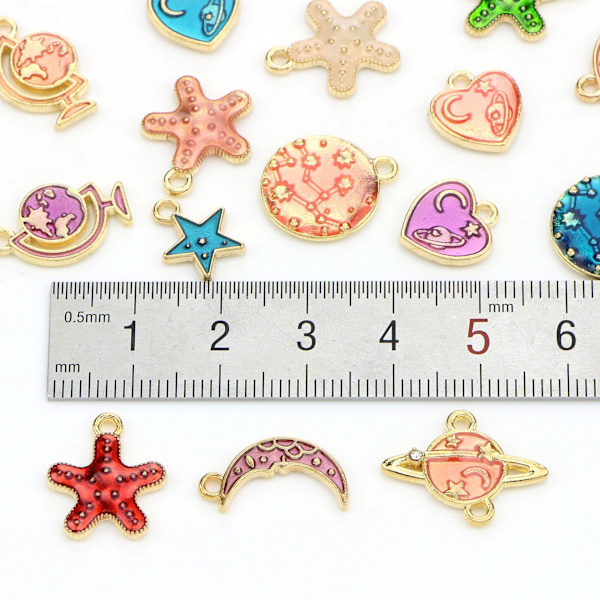 charms smykker øreringe diy pack 26 stk som på billedet