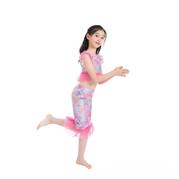 sjöjungfru baddräkt bikini mermaid tail flicka lila 130