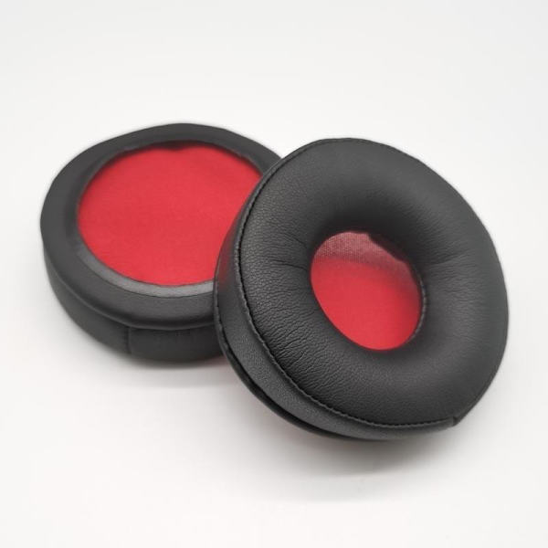öronkuddar kuddar för Jabra MOVE Wireless Evolve 20se 30II cushi svart/röd proteinläder