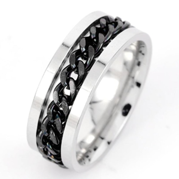 antistress spinner roterende fidget ring ringe sort Koko 12 / 21,5 mm