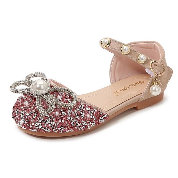 elsa prinsess skor barn flicka med paljetter silverfärgad 18.5cm / size28