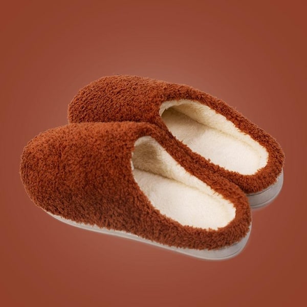 fluff tofflor varma tofflor innetofflor mt612 brun 40-41 (insida 26cm)