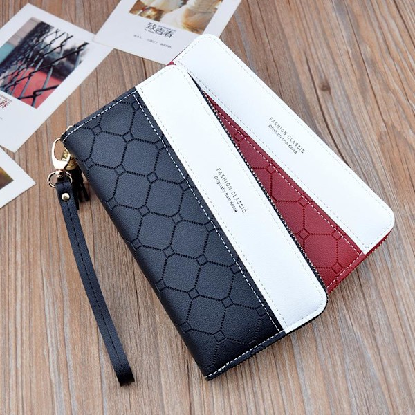 Baellerry Ladies Clutch Bags Fashion Handväskor PU läder telefon Blå 19.5cm*9.5cm*2.5cm
