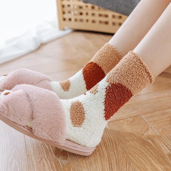hyggelig varme søde fluffy sokker pakke med vinterstrømper 2 paria 15e5 | 2  par | Fyndiq
