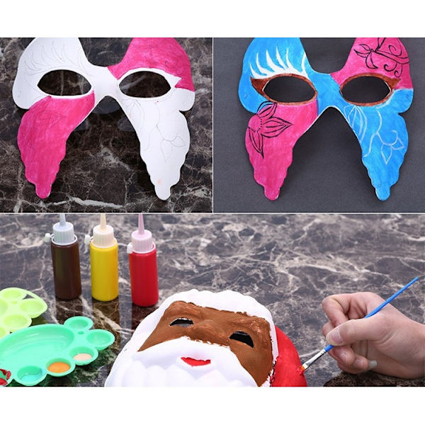 Mask diy paint ansiktsmaske dyremaske ansiktsmasker maskerade for hall zorro 2