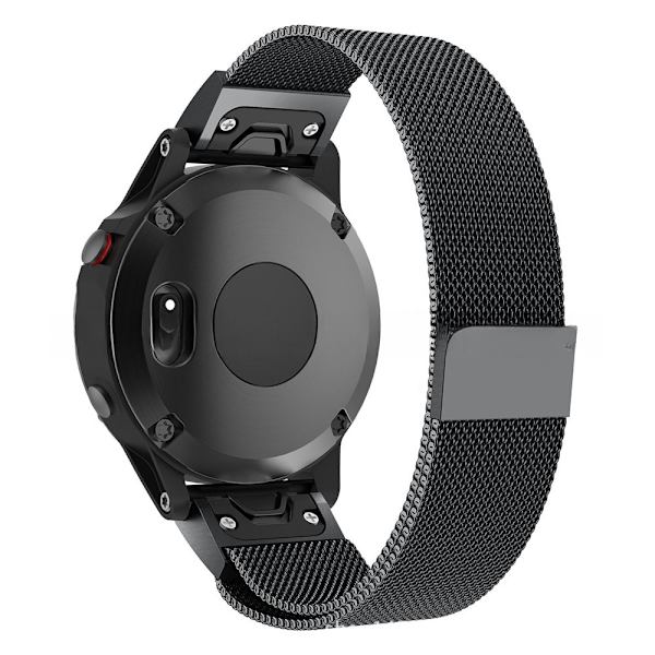 armbånd stål Garmin Fenix ​​7/6/5/945 22mm sort