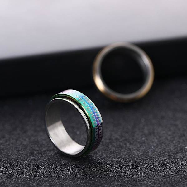 anti stress fidget spinner roterende ring ringe Koko 6 / 16,4 mm