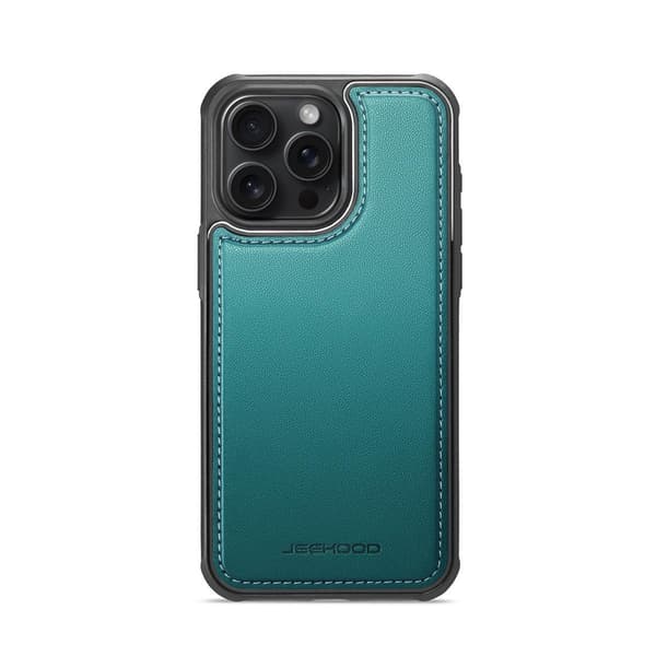 (For iPhone 15 Pro Max) Holdbart, støtsikkert mobildeksel med forbedret grep og krystallklar design grønn