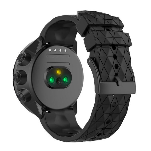 Silikonarmbånd Suunto 9 Suunto 7 24mm sort