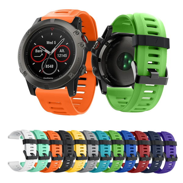 armbånd silikon Garmin Fenix ​​7x/6x/5X Fenix ​​3 Hvit