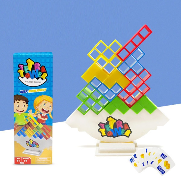 Tetra Tower Balance Stacking Blocks Peli Balance Building Blocks 1 kpl (48 lohkoa)