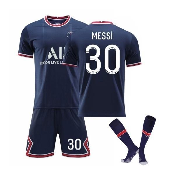 fotbollströja/fotbollskläder messi för barn/vuxen med fotbollsst Barn 20