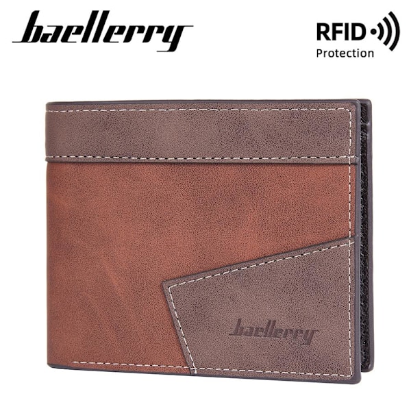 Baellerry korte tegnebøger til mænd med flere kort Trifold sort
