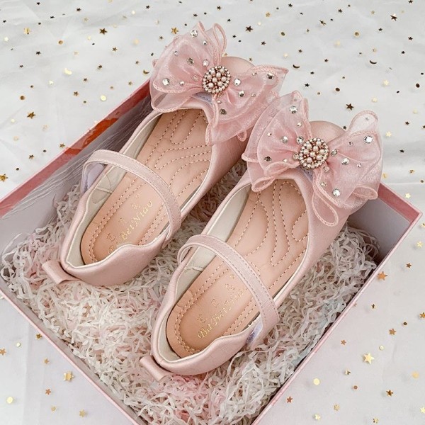 elsa prinsesse sko barn pige med pailletter pink 17,5 cm / størrelse 28