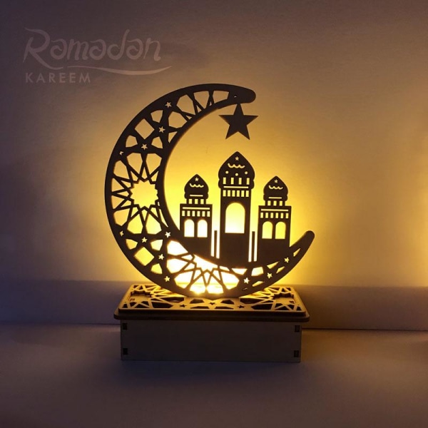 Ramadan eid mubarak dekorasjon led lys