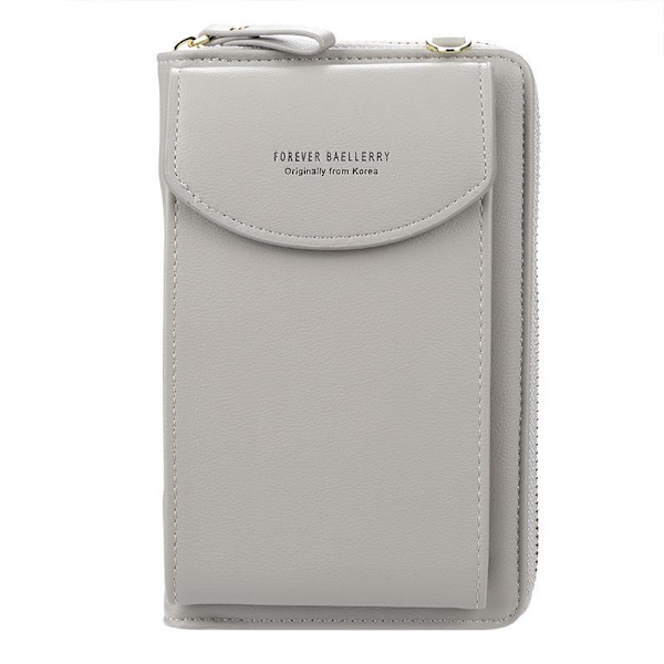 Mode Kvinnor Plånbok Crossbody Väska Koppling Läder korthållare Rosa