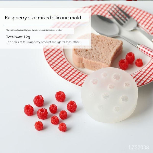 ljusformar ljus stearinljus DIY gjutformar i silikonform LZ22041 Hallonstorleksblandning