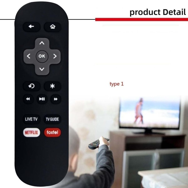 fjärrkontroll ersättning remote för TELSTRA TV ROKU1 2 3 4 5 6 7 typ 1