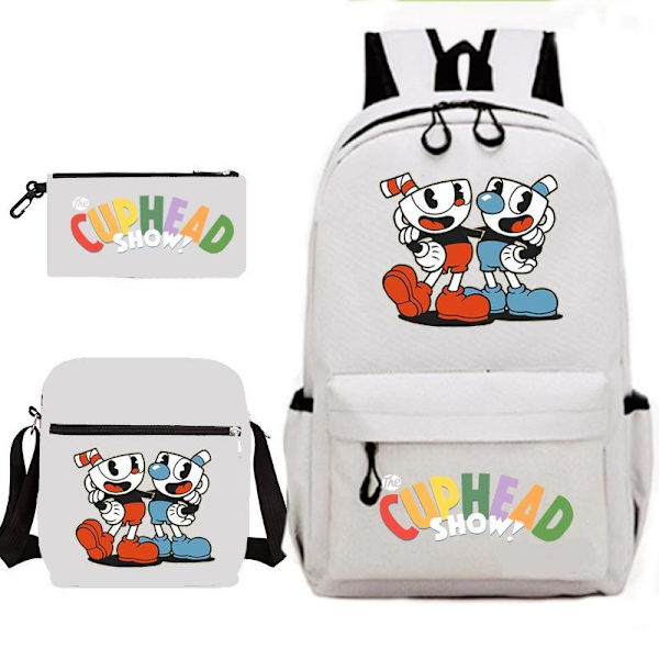 Cuphead reppu penaali olkalaukku pakkaus (3 kpl) beige 2