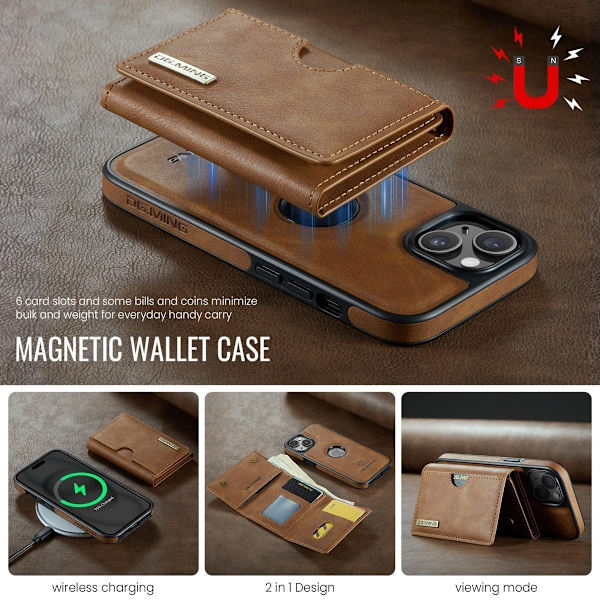 (Til iPhone 12 / iPhone 12 Pro) DG.MING M6 Serien Magnetisk Plå kaffe