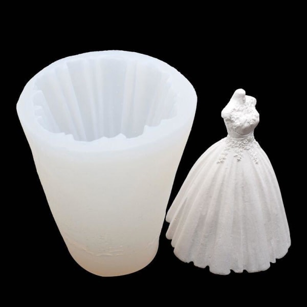 lysformar lys stearinljus DIY gjutformar i silikonform kjole for menn a
