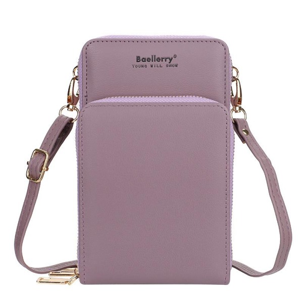 Baellerry Kvinnor Läder Clutch Väskor Damväska Mode Axelväska Me Violett 19cm*11cm*6cm