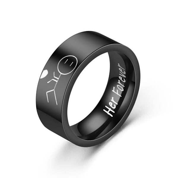 His Always Yours My Forever Love - Paripari - Graveroidut sopivat musta 8mm hänen aina Nro 9