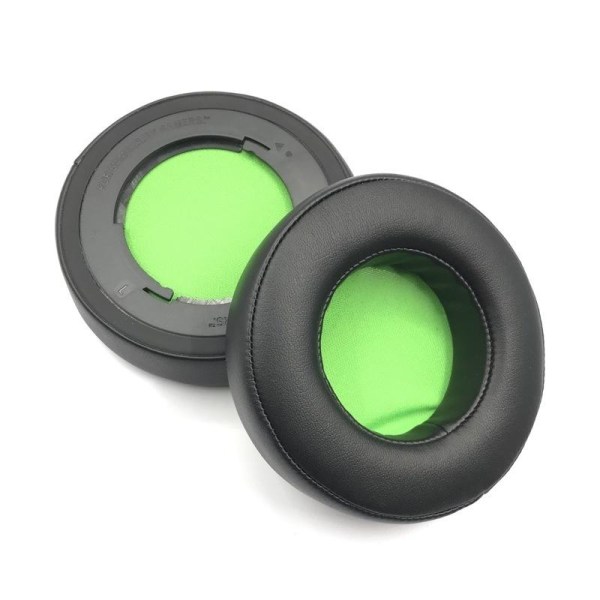 øreputer / hodebåndsputer til Razer Kraken Pro V2 7.1 rundt sort/grønt proteinskinn