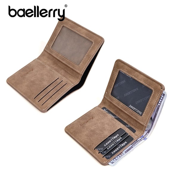 Baellerry Slim RFID-blockerande läderplånbok med flera kortplats blå