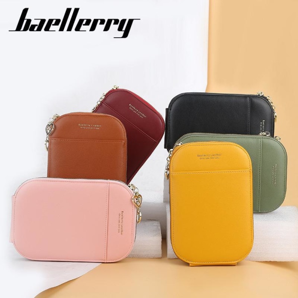 Baellerry Women Small Crossbody Bags Tassel Pu Leather Long Wall Röd