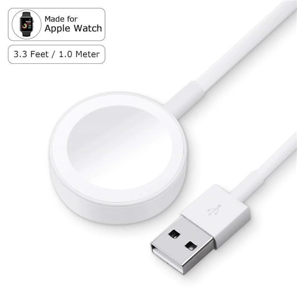 Trådløs oplader til Apple Watch Hvid
