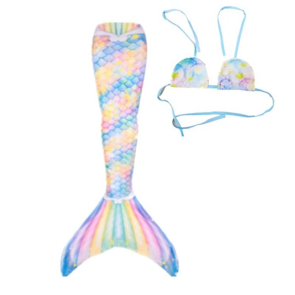 havfrue badetøj monofin havfrue fin børn havfruer topskørt (uden monofin) c m (kropshøjde 110-120 cm)