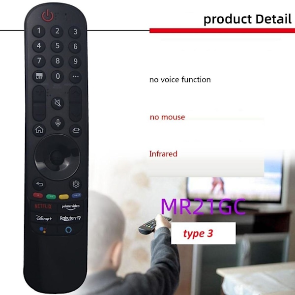 fjärrkontroll ersättning remote för LG AN- MR21GA MR21GC MR21N M MR22GA