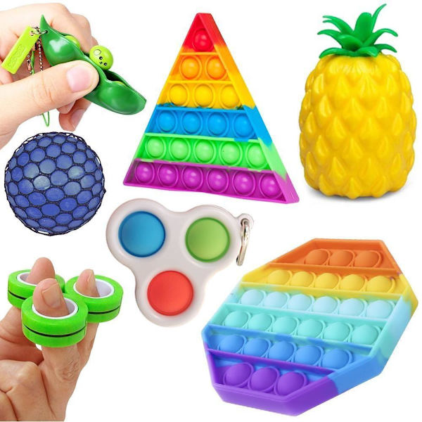 fidget toys pop it stressbollar fidget toys pack/set 7 st